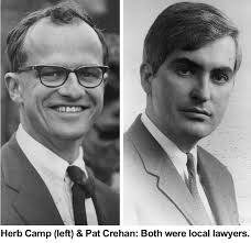 TODAY IN RIDGEFIELD HISTORY** # ***Nov. 5, 1968*** Republican Attorney  Herbert V. Camp was chosen state representative over Democrat Patrick Crehan,  also an attorney, 4,104 to 2,409, in today's national and