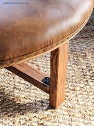 Moroccan leather pouf ottoman footstool pouffe handmade dark brown tobacco poufs. Diy How To Build A Leather Ottoman Building Strong