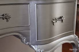 Tips On Using Metallic Paint And A Silver Painted Dressing Table Set Metallic Painted Furniture Silver Painted Furniture Gray Painted Furniture