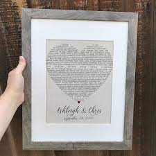 Cotton Second Anniversary Gift Wedding Song Lyric Art Custom Etsy Wedding Song Lyrics Wedding Songs Wedding Song Art