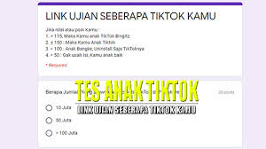 Jadi silahkan tes seberapa army sobat di ujian bts ini. Link Ujian Seberapa Tiktok Kamu Docs Google Form Tondanoweb Com