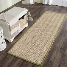 These rugs are biodegradable but durable inside your home due to being resistant to grime and stain. Safavieh Natural Fiber Collection Nf115g Herringbone Natural And Olive Seagrass Runner 2 6 X 6