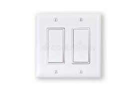 A double light switch plate screwed into the wall. 596 Double Light Switch Photos Free Royalty Free Stock Photos From Dreamstime