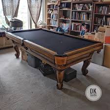 Finished Recovering And Recushioning This 8ft World Of Leisure Pool Table In Yorba Linda One Piece Slate Billiards Pool Table Leisure Pools Pool Table Felt