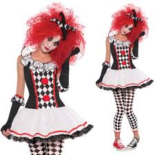 Black And White Clown Halloween Costume Harlequin Honey Costume Halloween Circus Jester Black White Red Fancy Dress Clown Fancy Dress Fancy Dress Halloween Costumes Honey Costume