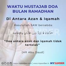 Doa mustajab amalan di jumat terakhir jumat ke lima bulan ramadhan. Jangan Terlepas 7 Waktu Mustajab Berdoa Ketika Bulan Ramadhan Ini