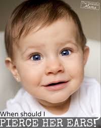Advice From Real Moms On Ear Piercing The Realistic Mama Baby Ear Piercing Ear Piercings Real Moms