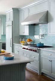 Blue Kitchen Cabinets Cottage Kitchen Sherwin Williams Tidewater Tobi Fairley Blue Kitchen Cabinets Turquoise Kitchen Kitchen Design
