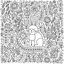 Free, printable coloring pages for adults that are not only fun but extremely relaxing. Cute Bunny With Flowers Coloring Page Skip To My Lou