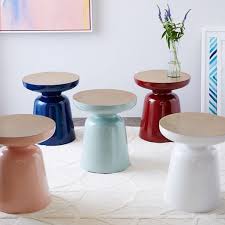 Martini Two Tone Side Table Living Room Coffee Table Side Table Modern Side Table