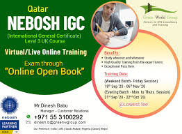 Join Nebosh Online Training In Qatar Safety Course In Qatar In 2020 Safety Courses Occupational Health And Safety Health And Safety