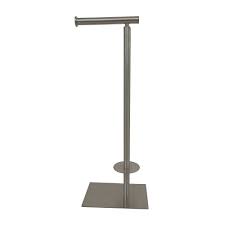 It holds only one roll in its designated holding area. Kingston Brass Claremont Free Standing Toilet Paper Holder In Polished Chrome The Home Depot Canada