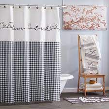 Skl Home Farmhouse Dogs Fabric Shower Curtain Black 72 X 72 Walmart Com Black Shower Curtains Farmhouse Shower Plaid Shower Curtain