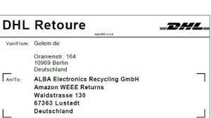 Hier finden sie alle wichtigen fragen und antworten rund um den versand und empfang ihres dhl pakets. Rucknahme Von Altgeraten Umwelthilfe Wirft Amazon Gesetzesverstosse Vor Golem De