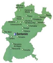 Rio maior é uma das cidades do portugal país. Mapa Do Distrito De Santarem Portugal Portugal Plano De Viagem Mapa