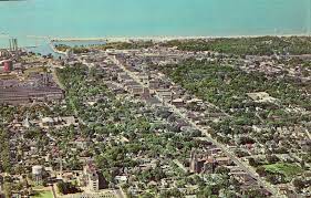 The largest city in michigan is detroit with a population of 664,139. Aerial View Of Michigan City Indiana Michigan City Indiana Michigan City Aerial View