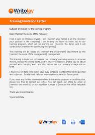 Training Invitation Letter 4 Templates Writolay Com