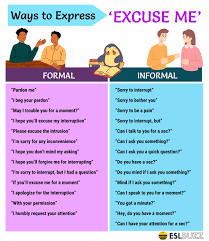 40 Alternative Ways to Express 'Excuse Me' in English: Say it Differently!  - ESLBUZZ