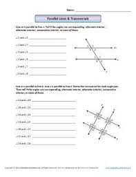 Parallel lines and transversals at cram.com. 35 Angles And Parallel Lines Worksheet Worksheet Project List