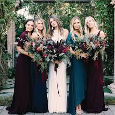 Jewel Tones Fall Bridesmaid Dresses Bridesmaid Colors Fall Bridesmaids