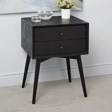 Mid Century Nightstand Black Mid Century Nightstand Black Wood Bed Wood Bedroom Furniture