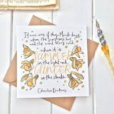 To mark the 201st birthday of charles dickens, here are 10 quotes from the great novelist. Birthday Card With Charles Dickens Quote March Birthday Card Etsy Birthday Card Drawing Birthday Cards March Birthday