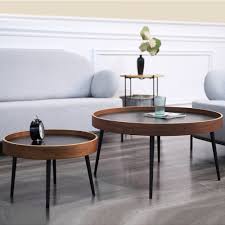 Shop pottery barn's glass, wood and metal coffee tables. Round Coffee Tables Minimalist Wood Metal Casting Sofa Side Table Bedside Tea Tray Floor Center End Table House Decor Coffee Tables Aliexpress