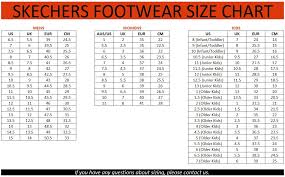 66 conclusive skechers shoe size chart inches