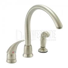 Pullout spray faucet head with 53 hose enhances faucets versatility. Moen 7730sl Monticello Single Handle Kitchen Faucet Protege Side Spray Stainless Steel