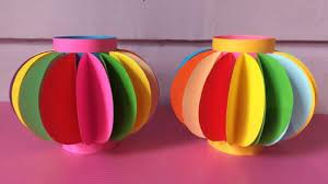 How To Make Lantern With Color Paper Diy Fancy Paper Lantern Making Paper Lanterns Diy Paper Lantern Making Diy Lanterns