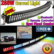 Cree 288w 52 Curved Led Light Bar Wireless Remote Control Eyourlife Bluetooth Bar Lighting Curved Led Light Bar Led Work Light