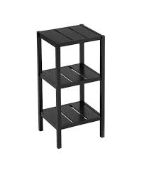 Étagère en bambou pour salle de bain rangement hxlxp : Etagere Salle De Bain Bois Noir Mdf 3 Plateaux