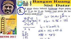 ½ x 35 x 25. Bangun Ruang Sisi Datar Matematika Kelas 8 Bse K13 Rev 2017 Lat 8 2 No 8 Luas Trapesium Belah Youtube