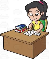 A Girl Writing A Book Report Book Report Cartoon Clip Art Writing A Book