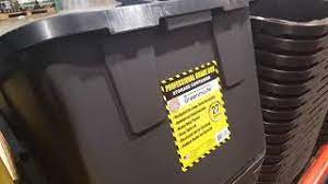 This heavy duty tough box from homz is built with extreme durability to withstand ongoing use. Costco Heavy Duty 27 Gallon Storage Bins With Yellow Lids 5 99 Youtube