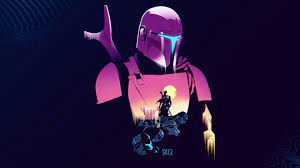 Mandalorians Star Wars Cyberpunk Futuristic Cyber Artwork Punk Baby Yoda Tv Series Panosstamo Pink Oran In 2021 Yoda Wallpaper Mandalorian Star Wars Wallpaper