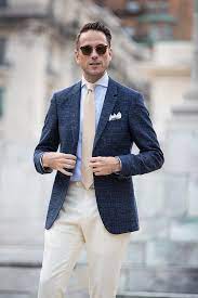 Follow this look up with a colorful tie! Guest Dress Late Summer Wedding He Spoke Style Summer Wedding Attire Summer Wedding Attire Guest Wedding Guest Men
