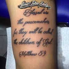 I've tattooed people from ages 18 to 88 years old and i would love to. Nicole Tattoo Matthew 5 9 Follow Me On Instagram Nicolextattoo For Inquiries And Bookings You Can Inbox Me Or Call Txt 09155801899 Facebook