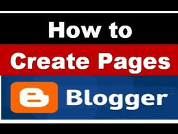 How to create pages and menu in blogger or blogspot - YouTube