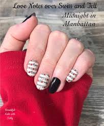 Color Street Mixed Mani Swiss And Tell Midnight In Manhattan Love Notes Retired Color Street Nailfie Beautiful Na In 2020 Color Street Nails Color Street Color