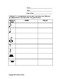 Notes And Rests Quiz Music Theory Worksheets Music Worksheets Teaching Music