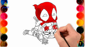 On coloring pages for kids you will find loads of wonderful, free pictures to print and color! Marvel Deadpool 2 Coloring Pages How To Draw Deadpool Vs Spiderman Superheroes Coloring Book 4 Kid Youtube