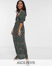 You can also shop asos for curve & plus size, petite, maternity and tall styles. Asos Design Petite Maxikleid Mit Raffung An Der Brust Und Kleinem Muster Asos
