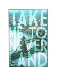 Disney Peter Pan Take Me To Neverland Wood Wall Art With Images Peter Pan Disney Disney Neverland