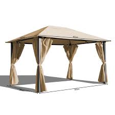 Kennen sie das problem, wenn sich im hochsommer die hitze unter einer markise staut? Quick Star Metall Garten Pavillon Paris 3x4m Antik Sand Partyzelt M