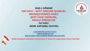 Açık öğretim lise kayıt yenileme. Aol Acik Ogretim Lisesi Acik Lise Ogrencilerinin Dikkatine 2020 1 Donem Ilk Yeni Kayit Kayit Yenileme Islemleri Cevrimici Online Sinav Sehit Gazi Yakinlari Engelli Ozel Egitim Ogrenciler Ile Ilgili Kapsamli