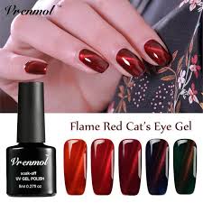 Vrenmol 1pcs 2017 Newest Magnet 3d Gel Varnish Uv Led Fire Red Cat Eye Gel Nail Polish Shining Color Soak Off Di Cat Eye Nails Polish Cat Eye Gel Cat Eye Nails