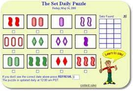 Maybe you would like to learn more about one of these? Daily Set Puzzle My Students Love To Play Set The N Y Times Has A Free Daily Set Puzzle I Put High School Math Lesson Plans Family Math Night Math Night
