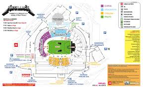 METALLICA: la piantina dello stadio di Udine