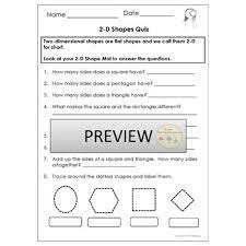 This page offers free printable math worksheets for first grade. Shapes 2d Shapes Worksheets And Activities Shape Pictures Prek K Grade 1